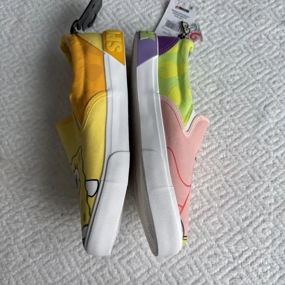 Ground Up Spongebob Squarepants Patrick Slip On Canvas Sneaker Shoes Size 9 NWT